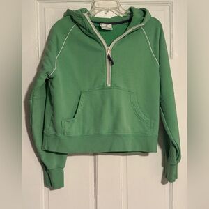 Offline by Aerie Green Half-Zip Hoodie